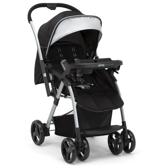 Jeep TurboGlyde Reversible Handle Stroller by Delta Children -Lightweight Reversible Stroller Weighs 21.1 Pounds, Black