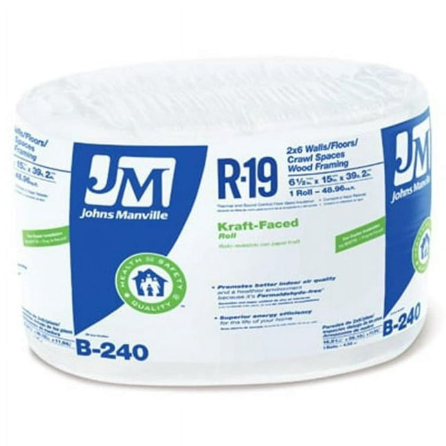 John Manville 90003719 R19 15 in. x 39 ft. 2 in. Kraft Roll
