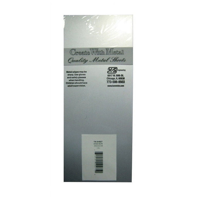 K&S 0.013 in. X 4 in. W X 10 in. L Tin Sheet Metal
