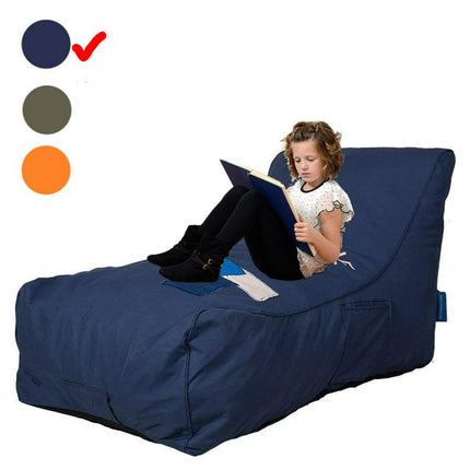 KARMAS PRODUCT Bean Bag Chair-Floor Chair Couch Lazy Lounger Memory Foam Sofa with Dirt-Proof Oxford Fabric&Side Pocket for Adults Kids, Darkblue