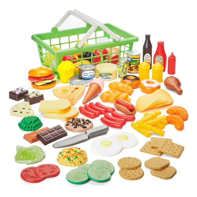 Kid Connection Play Food Basket, 100 Pieces