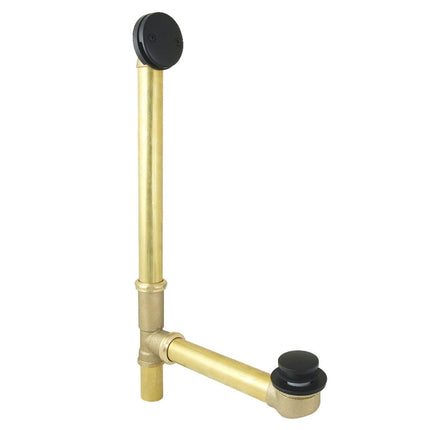 Kingston Brass DTT2180MB 23-Inch Tip-Toe Tub Waste and Overflow, 20 Gauge, Matte Black