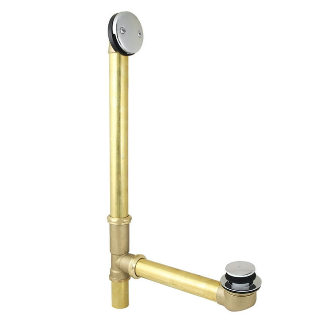 Kingston Brass DTT2181 23-Inch Tip-Toe Tub Waste and Overflow, 20 Gauge, Polished Chrome