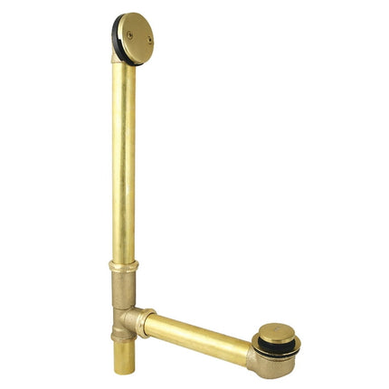 Kingston Brass DTT2187 23-Inch Tip-Toe Tub Waste and Overflow, 20 Gauge, Brushed Brass