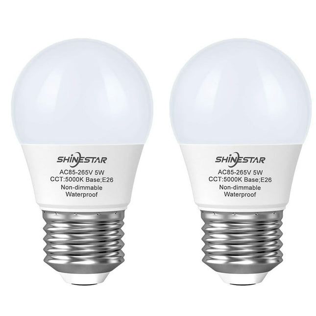 LED Refrigerator Light Bulb, 120v 40w Appliance Light Bulb, Daylight 5000K, Ideal for Fridge, Freezer, Non-dimmable, 2 Pack