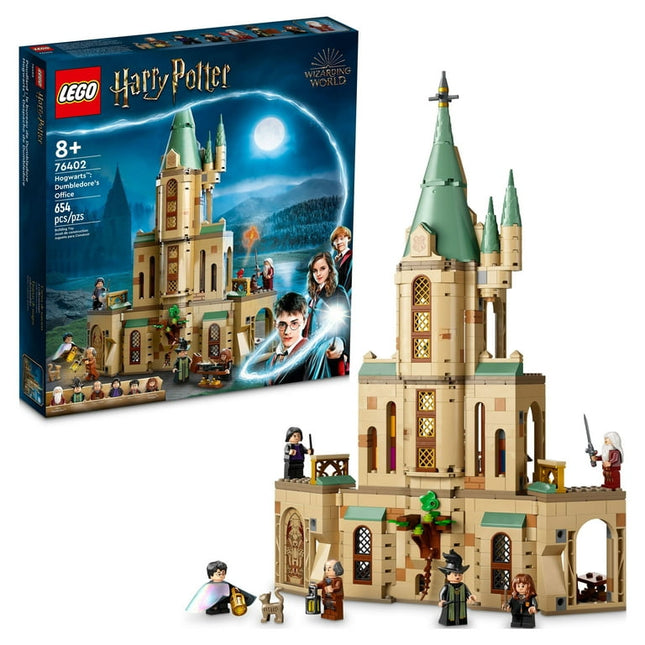 LEGO Harry Potter Hogwarts: Dumbledore’s Office 76402 Castle Toy, Set with Sorting Hat, Sword of Gryffindor and 6 Minifigures, for Kids Aged 8 Plus