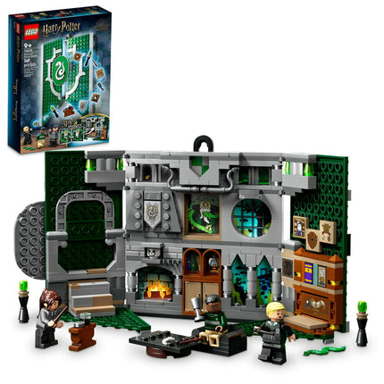 LEGO Harry Potter Slytherin House Banner Set 76410 - Hogwarts Castle Common Room Toy or Wall Display, Collectible Travel Toy with Draco Malfoy Minifigure, Magical Gift for Boys, Girls, and Kids