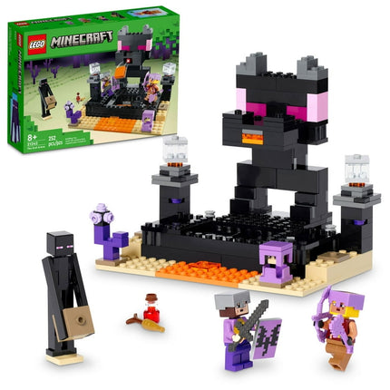 LEGO Minecraft The End Arena, Ender Dragon Battle Set 21242, Multiplayer Set Includes Mobs, Shulker and Enderman, Minecraft Gift and Educational Holiday Toy for Kids, Boys and Girls