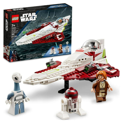 LEGO Star Wars Obi-Wan Kenobi’s Jedi Starfighter 75333, Attack of the Clones Building Set with Taun We Minifigure, Droid Figure and Lightsaber, Gift Idea for Grandchildren or Star Wars Fans Ages 7+