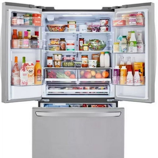 LG 27 cu ft. 3 Door French Door Counter Depth Refrigerator with Internal Water Dispenser LRFLC2706S
