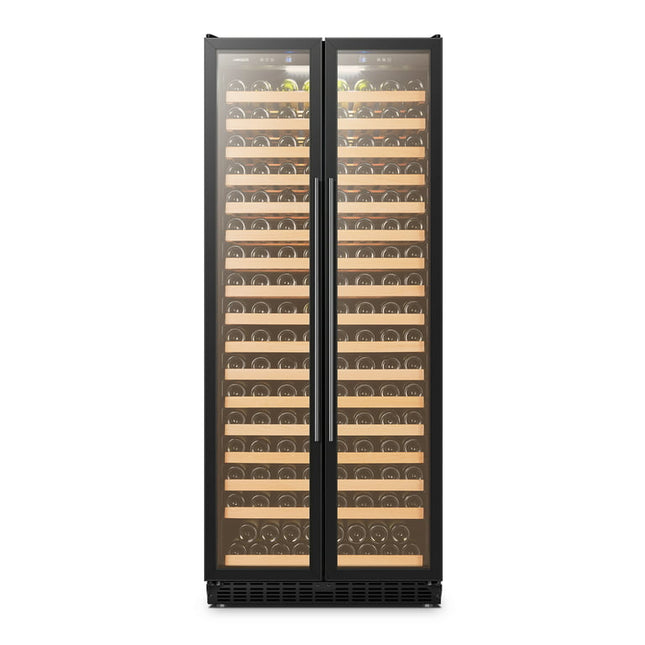 Lanbopro  289  Bottle Single Zone Compressor Wine Cooler in Glass French-Door
