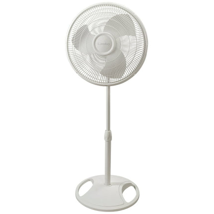 Lasko 16" Oscillating 3-Speed Pedestal Fan, S16200, White, 18" Long, New