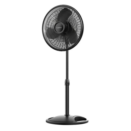 Lasko 16" Oscillating Adjustable Pedestal Fan with 3-Speeds, S16500, Black, 18" Long, New