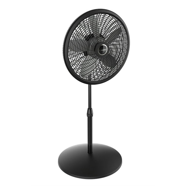 Lasko 18" Adjustable Oscillating Cyclone Pedestal Fan with 3 Speeds, S18910, Black
