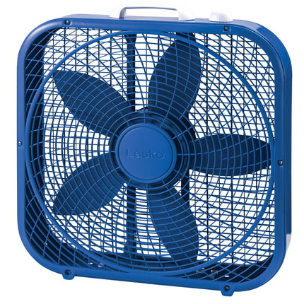Lasko Cool Colors 20" 3-Speed Energy Efficient Box Fan, B20308, Blue, 21.5"L, New