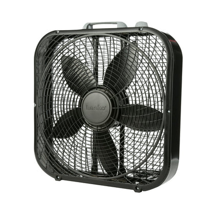 Lasko Cool Colors 20" Weather Resistant Box Fan, with 3-Speeds, B20301, Black, 20" Long, New
