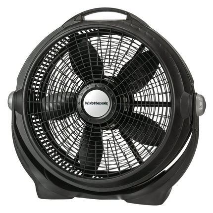 Lasko Wind Machine Air Circulator Floor Fan with 3 Speeds, A20302, Black, 23" High, New