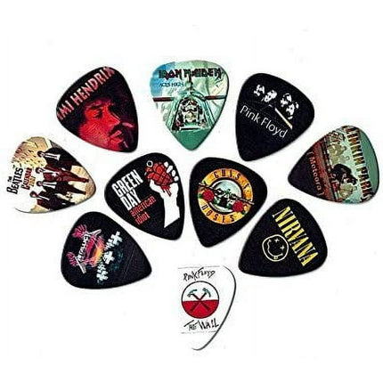 Legendary Bands Guitar Picks (10 medium picks in a packet)(For Music Lovers)