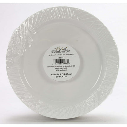 Leisure Arts Wedding Plates Plastic 7.5" White