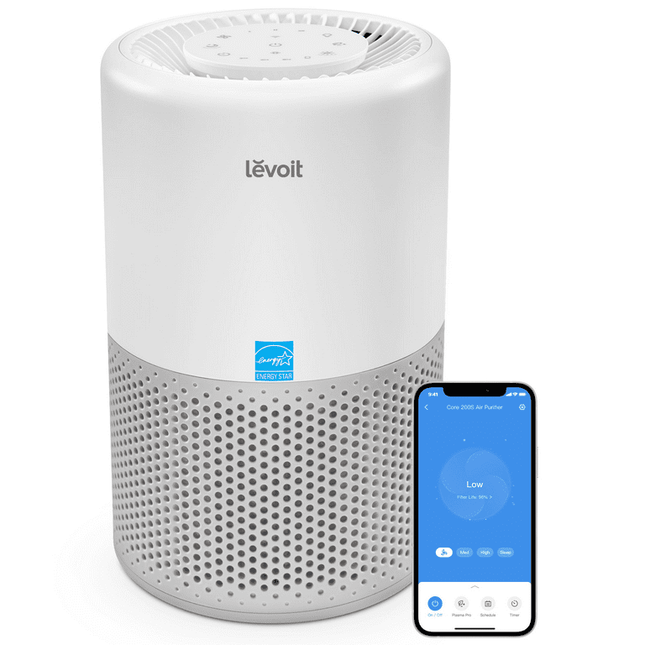 Levoit Air Purifier for Allergies and Asthma, 457 Sq ft., H13 True HEPA Filter, Gray