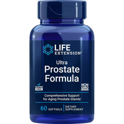 Life Extension Ultra Prostate Formula, saw palmetto for men, pygeum, stinging nettle root, lycopene, 11 nutrients for prostate function, non-GMO, gluten-free, 60 softgels