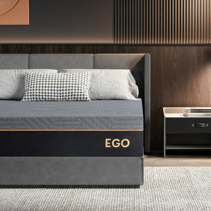 MLILY Ego Black 12 inch Gel Memory Foam Mattress, Queen Mattress in a Box, Medium