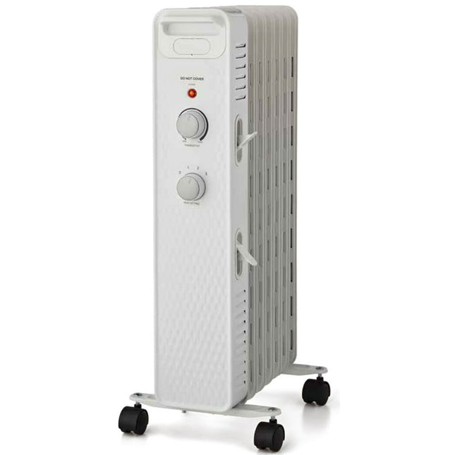 Mainstays 1500W Mechanical Oil Filled Electric Radiant Space Heater, WSH07O2AWW, White