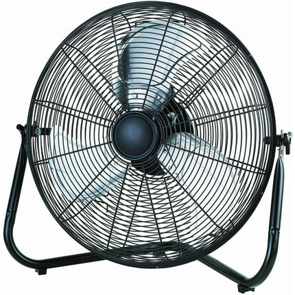 Mainstays 20-Inch 3-Speed High Velocity Steel Floor Fan, Black