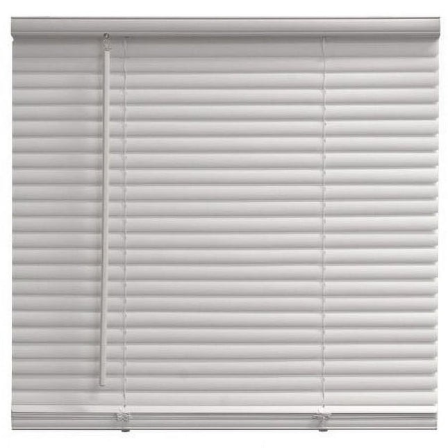 Mainstays Cordless 1" Vinyl Light Filtering Blinds, White, 23" Width x 42" Length