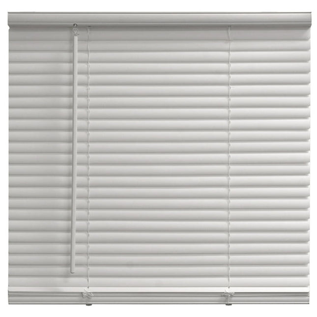 Mainstays Cordless 1" Vinyl Light Filtering Blinds, White, 31" Width x 64" Length