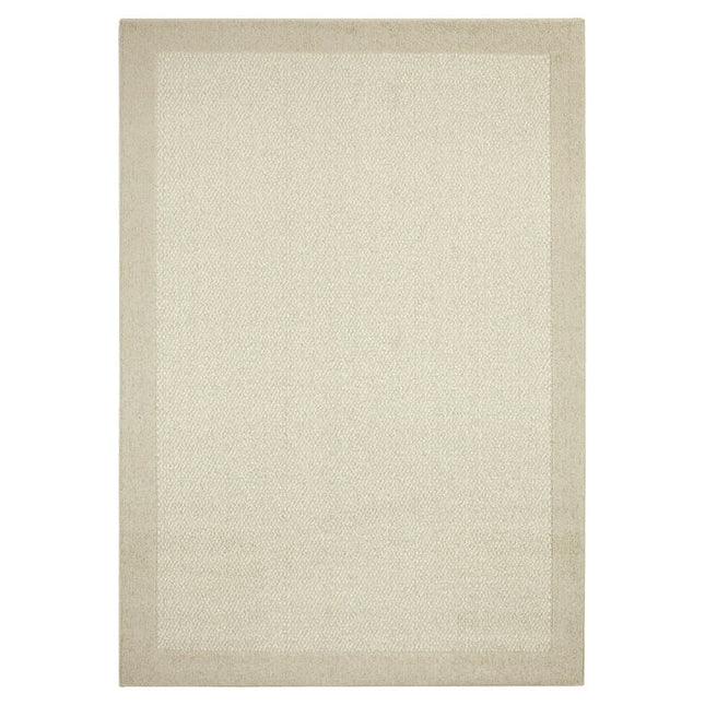 Mainstays Traditional Faux Sisal Border Beige Indoor Living Room Area Rug, 7'6"x10'