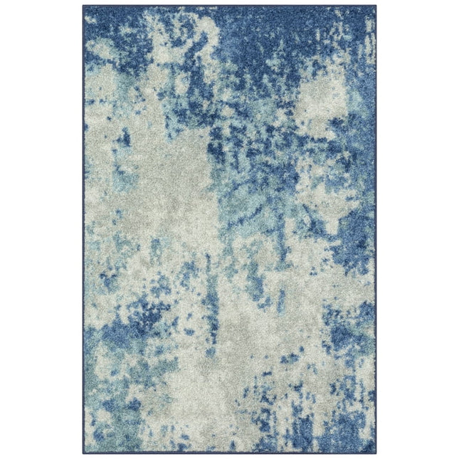 Maples Rugs Horizon Abstract Contemporary Blue Indoor Accent Rug, 2'6"x3'10"
