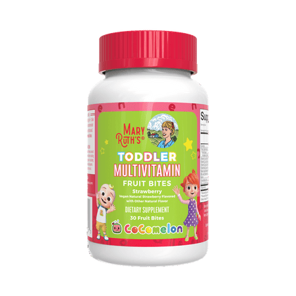 MaryRuth Organics Cocomelon Toddler Multivitamin, Organic, 30 Strawberry Fruit Bites