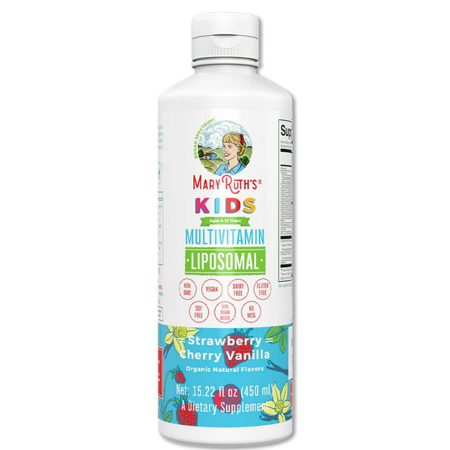 MaryRuth Organics | Organic Kids Multivitamin Liposomal | Enhanced Absorption | Vegan Liquid Vitamin Supplement |15.22 oz |