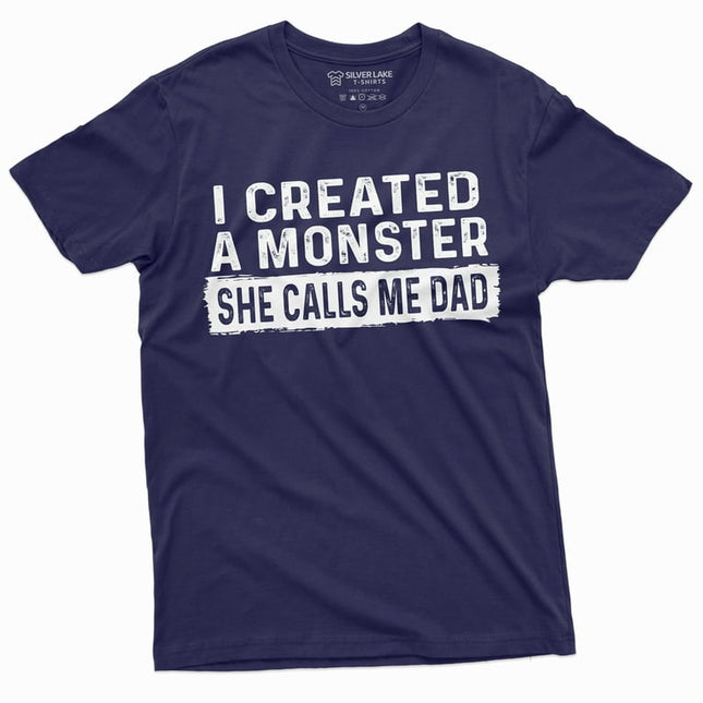 Men'S Father'S Day Gift T-Shirt From Daughter Funny Dad Gift Tees Daughter And Daddy Tee Shirt For Him (Small Navy Blue)