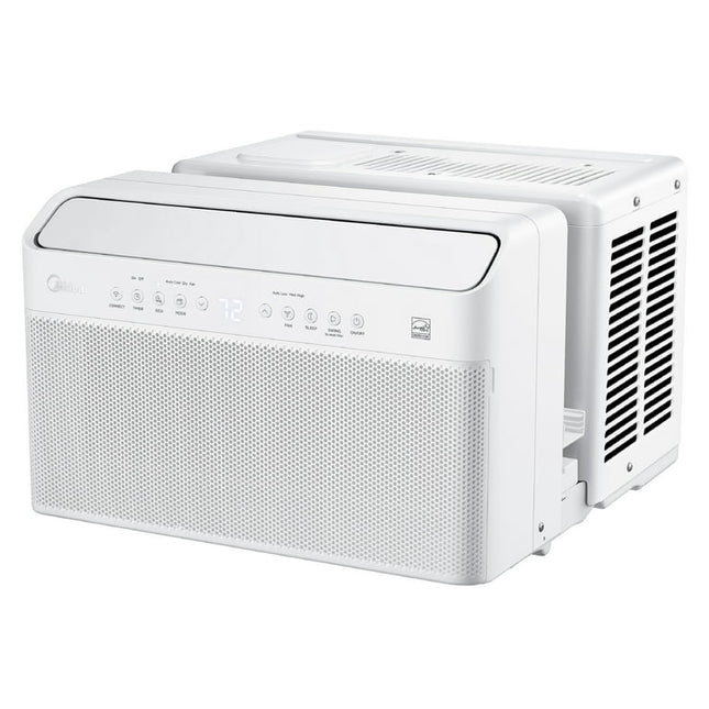 Midea 10,000 BTU Smart Inverter U-Shaped Window Air Conditioner, 35% Energy Savings, Extreme Quiet, MAW10V1QWT