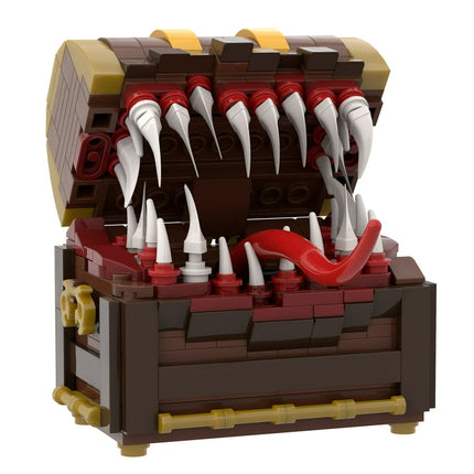 Mimic Treasure Chest Monster Building Block Kit,Treasure Chest Monster Building Bricks Set for Game Fans Gift(330 Pieces)