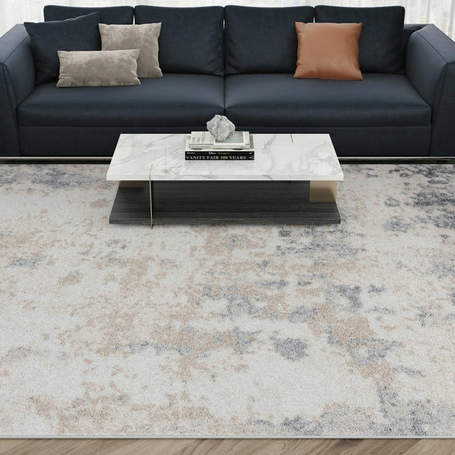 Modern 5x7 Area Rugs for Living Room | Bedroom Rug | Dining Room Rug | Indoor Entry or Entryway Rug | Kitchen Rug | Alfombras para Salas Modernas (5'3'' x 7'3'') Cream Gray