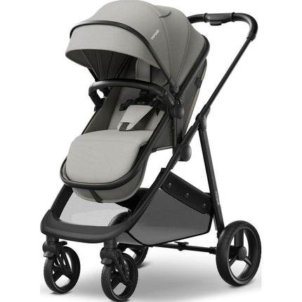 Mompush Wiz 2-in-1 Baby Stroller with Bassinet Mode, Reversible Seat and Large Canopy, Khaki, 22.3LB, Unisex