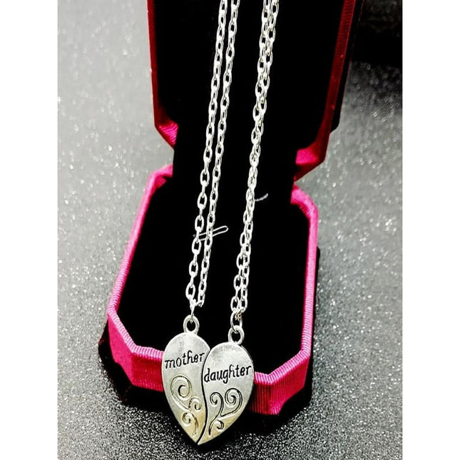 Mothers Day Gifts,Mother Daughter Heart Necklace Women Love Mom Mother's Day Gift for Mother Gift on Clearance
