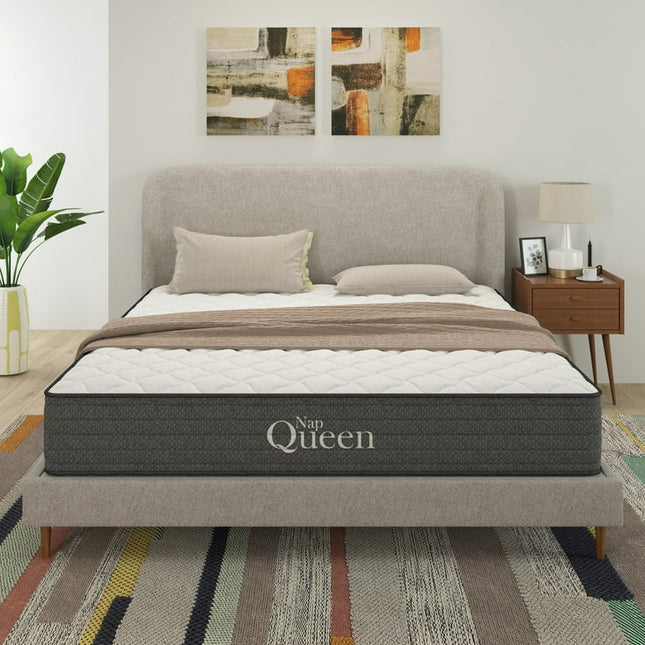 NapQueen Victoria 8" Medium Firm, Hybrid of Cooling Gel Infused Memory Foam and Pocket Spring Mattress, Twin XL Size