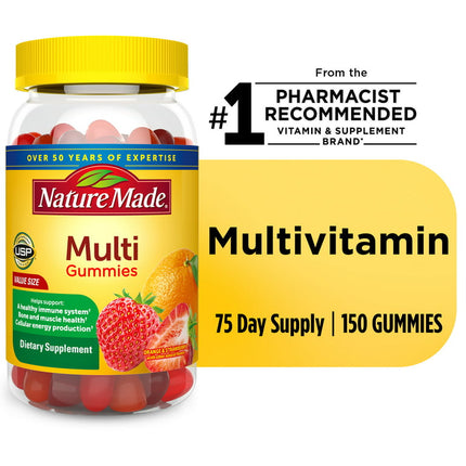 Nature Made Multivitamin Gummies, Gummy Vitamins for Nutritional Support, 150 Count