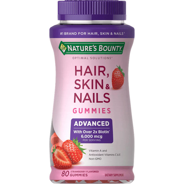 Nature's Bounty Advanced, Hair Skin and Nails Vitamins With Biotin, Gummies, 80 Ct