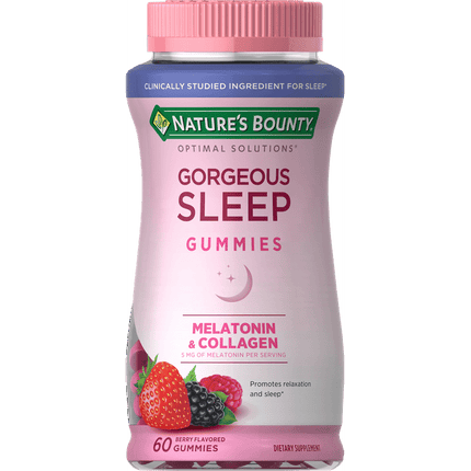 Nature's Bounty® Optimal Solutions Gorgeous Sleep, with Melatonin & Collagen, 60 Gummies