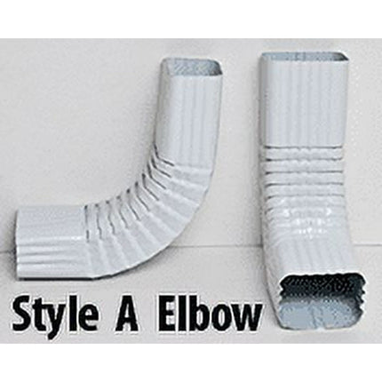 Near 90 degree Downspout Elbow - Style A - 2x3 - White