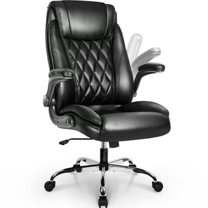 Neo Chair Chairman Ergonomic High Back Leather Computer Desk Executive Office Chair, Black