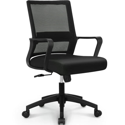 Neo Chair MB-7 Ergonomic Mid Back Adjustable Mesh Home Office Computer Desk Chair, Black