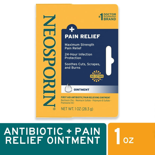 Neosporin + Pain Relief Dual Action Topical Antibiotic Ointment, 1 oz