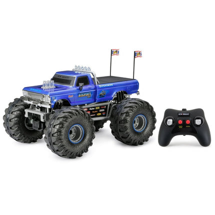 New Bright (1:10) Bigfoot Battery Radio Control Monster Truck with Lights and Sounds, Blue, 61086UEP