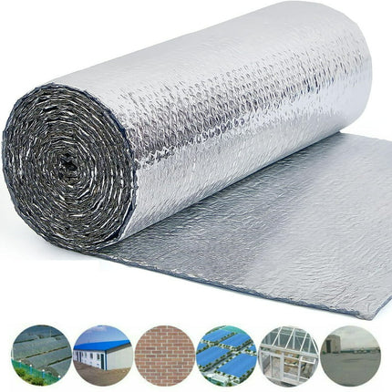 Nisorpa Dual Bubble Double Reflective Foil Roll Insulation Radiant Barrier 65.6ft x 3.94ft (258sqft)